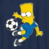 Kinder-T-shirt met Bart Simpson-voetbalprint