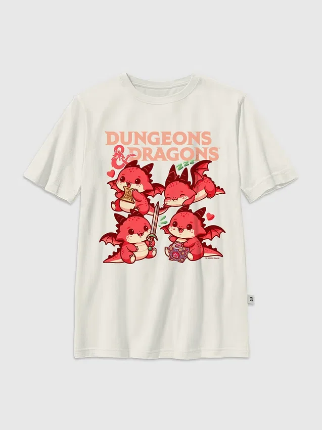 Kinder-T-shirt met Dungeons & Dragons-chibi-afbeelding
