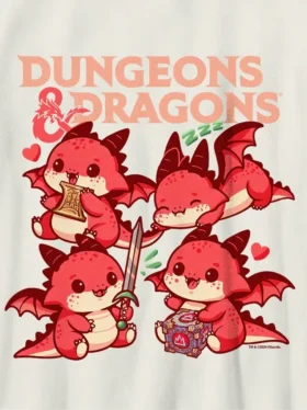Kinder-T-shirt met Dungeons & Dragons-chibi-afbeelding