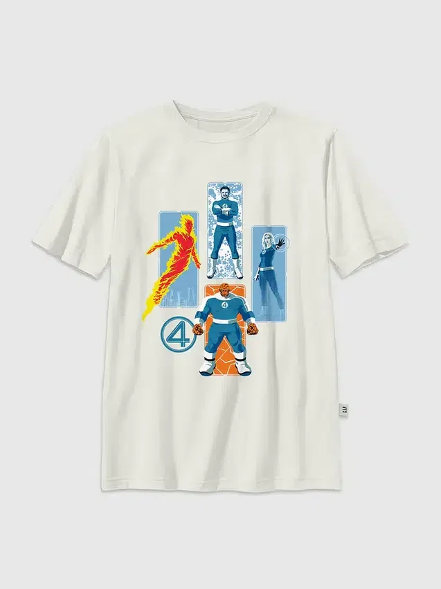Kinder-T-shirt met Fantastic Four-afbeelding