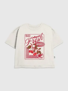 Kinder-T-shirt met ‘Farm Fresh Cherries’-afbeelding