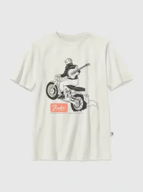 Kinder-T-shirt met Fender Moto-afbeelding