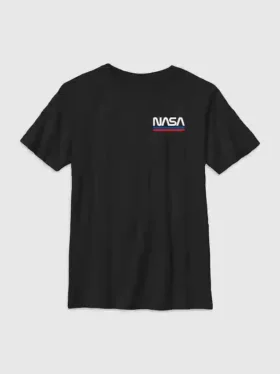 Kinder-T-shirt met geborduurd NASA-logo
