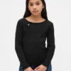 Kinder-T-shirt met geribde strik