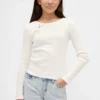 Kinder-T-shirt met geribde strik