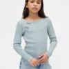 Kinder-T-shirt met geribde strik