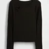 Kinder-T-shirt met geribde strik