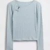 Kinder-T-shirt met geribde strik