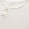 Kinder-T-shirt met geribde strik