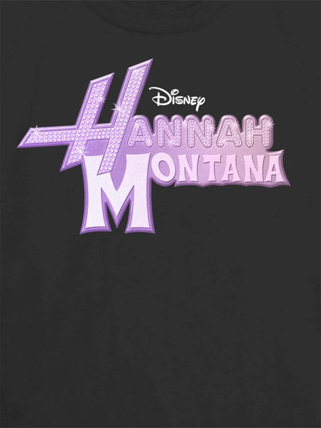 Kinder-T-shirt met Hannah Montana-logo en glamoureuze print
