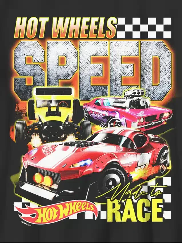 Kinder-T-shirt met Hot Wheels Speed-afbeelding