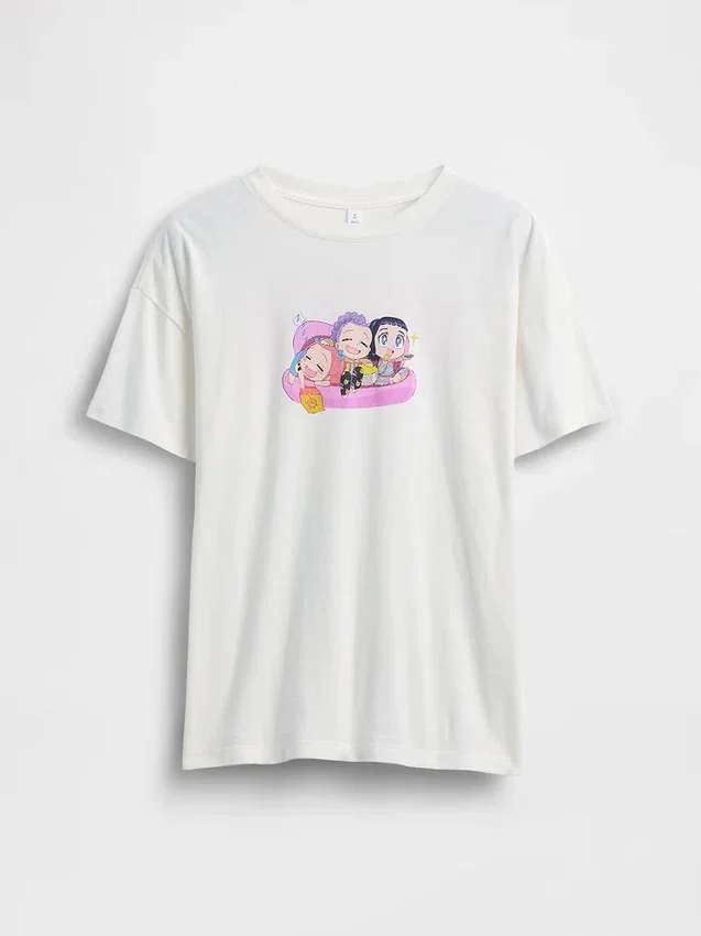 Kinder-T-shirt met K-pop Demon Hunters-print in tuniekmodel