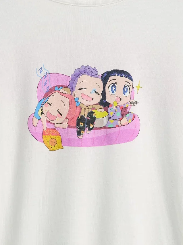 Kinder-T-shirt met K-pop Demon Hunters-print in tuniekmodel