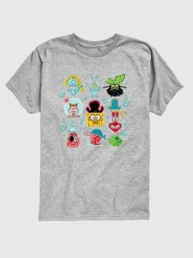 Kinder-T-shirt met korte mouwen en ‘The SpongeBob Movie: Search for SquarePants’-ruitmotief