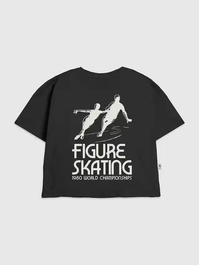 Kinder-T-shirt met kunstschaatsafbeelding