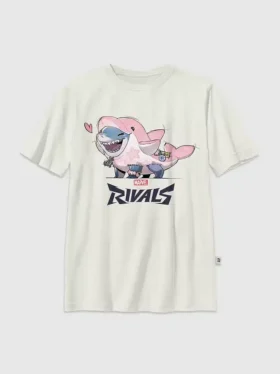 Kinder-T-shirt met Marvel Rivals Lovey Jeff-afbeelding