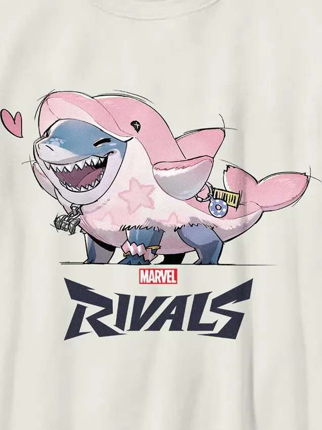 Kinder-T-shirt met Marvel Rivals Lovey Jeff-afbeelding