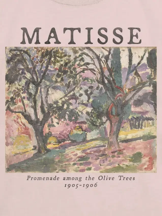 Kinder-T-shirt met ‘Matisse Olive Trees’-print