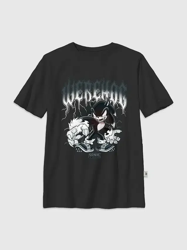 Kinder-T-shirt met metalen afbeelding van Sonic the Hedgehog