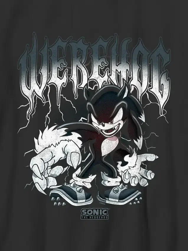 Kinder-T-shirt met metalen afbeelding van Sonic the Hedgehog