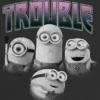 Kinder-T-shirt met Minions-‘Trouble’-afbeelding