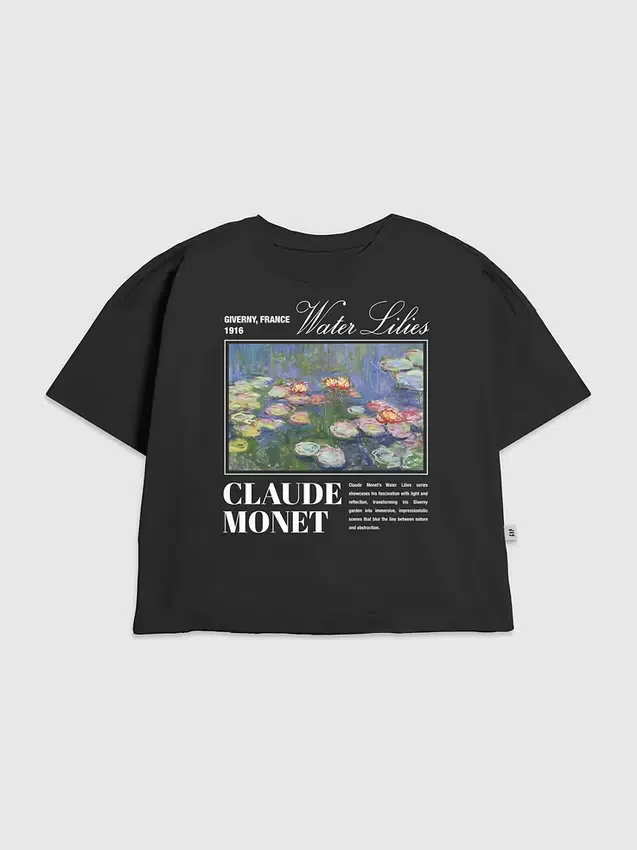 Kinder-T-shirt met ‘Monet Waterlelies’-print