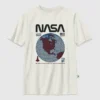 Kinder-T-shirt met NASA Retro Globe-afbeelding