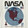 Kinder-T-shirt met NASA Retro Globe-afbeelding