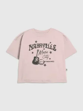 Kinder-T-shirt met 'Nashville Music City'-print