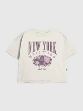 Kinder-T-shirt met New York College-print