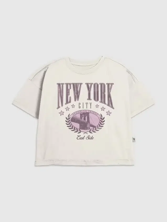 Kinder-T-shirt met New York College-print