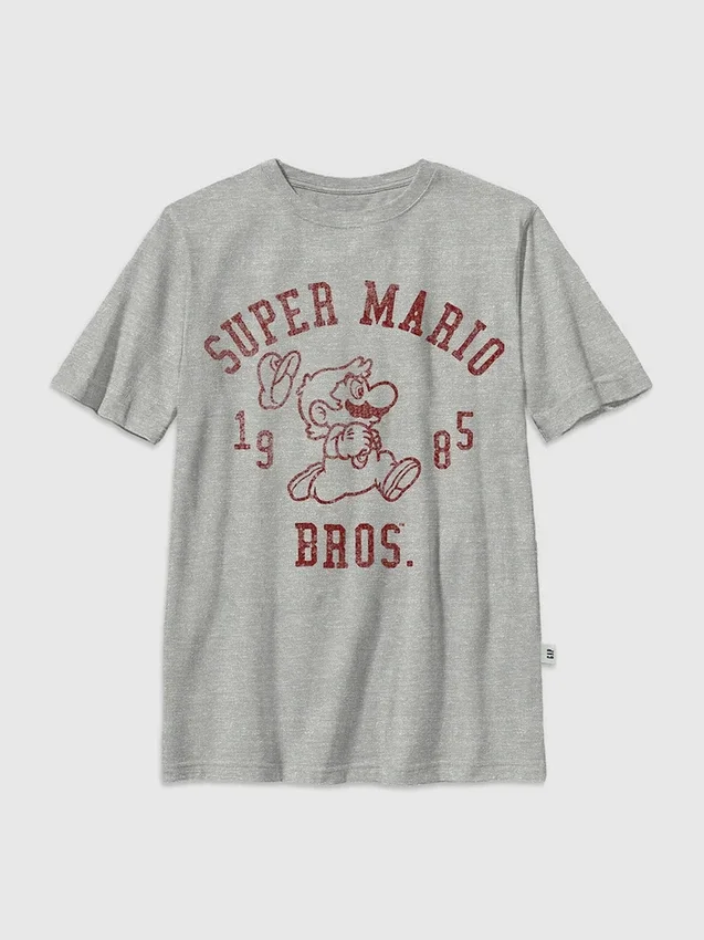 Kinder-T-shirt met Nintendo Mario Bros-afbeelding