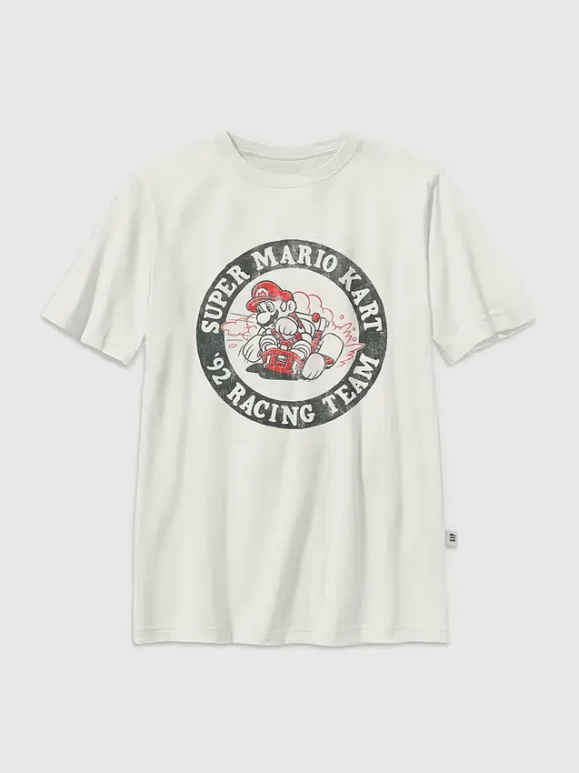 Kinder-T-shirt met 'Nintendo Mario Racing Team'-afbeelding