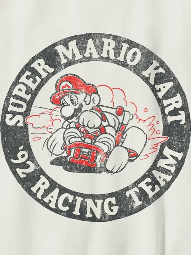 Kinder-T-shirt met 'Nintendo Mario Racing Team'-afbeelding