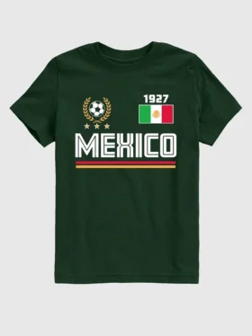 Kinder-T-shirt met opdruk van het Mexicaanse voetbalshirt