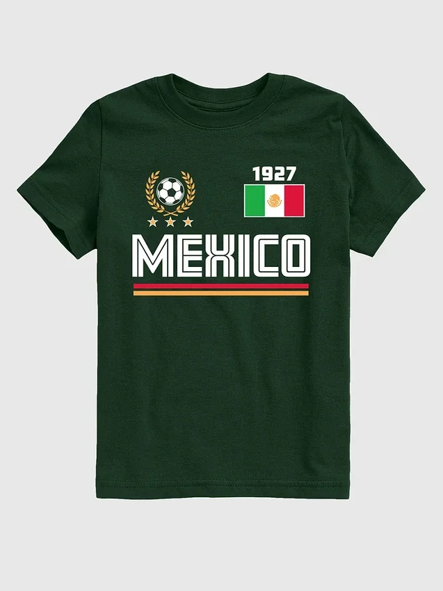 Kinder-T-shirt met opdruk van het Mexicaanse voetbalshirt