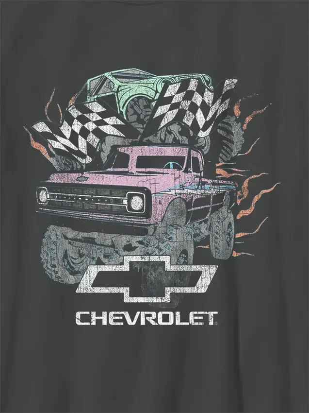 Kinder-T-shirt met oversized 'General Motors Pastel Trucks'-print