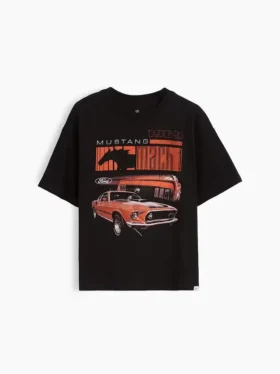 Kinder-T-shirt met oversized print in Formule 1-stijl