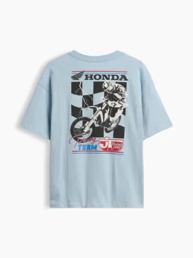 Kinder-T-shirt met oversized print in Formule 1-stijl