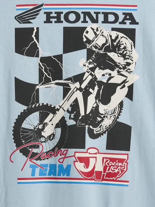 Kinder-T-shirt met oversized print in Formule 1-stijl