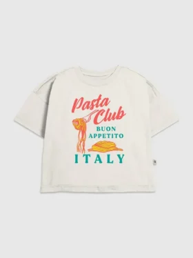Kinder-T-shirt met Pasta Club-afbeelding