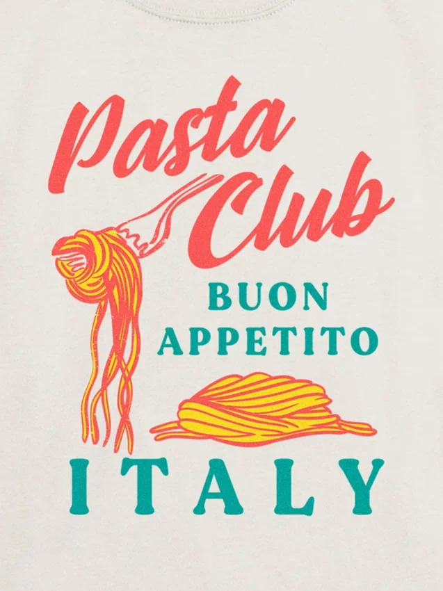 Kinder-T-shirt met Pasta Club-afbeelding