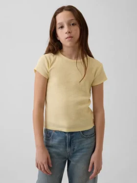 Kinder-T-shirt met ribboord
