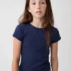 Kinder-T-shirt met ribboord