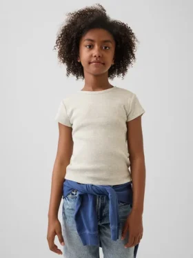 Kinder-T-shirt met ribboord