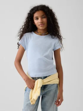 Kinder-T-shirt met ribboord
