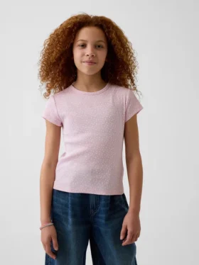 Kinder-T-shirt met ribboord