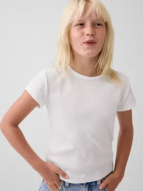 Kinder-T-shirt met ribboord
