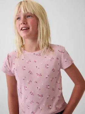 Kinder-T-shirt met ribboord