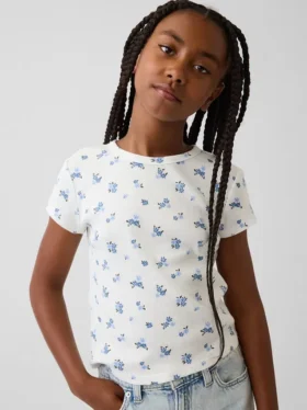 Kinder-T-shirt met ribboord